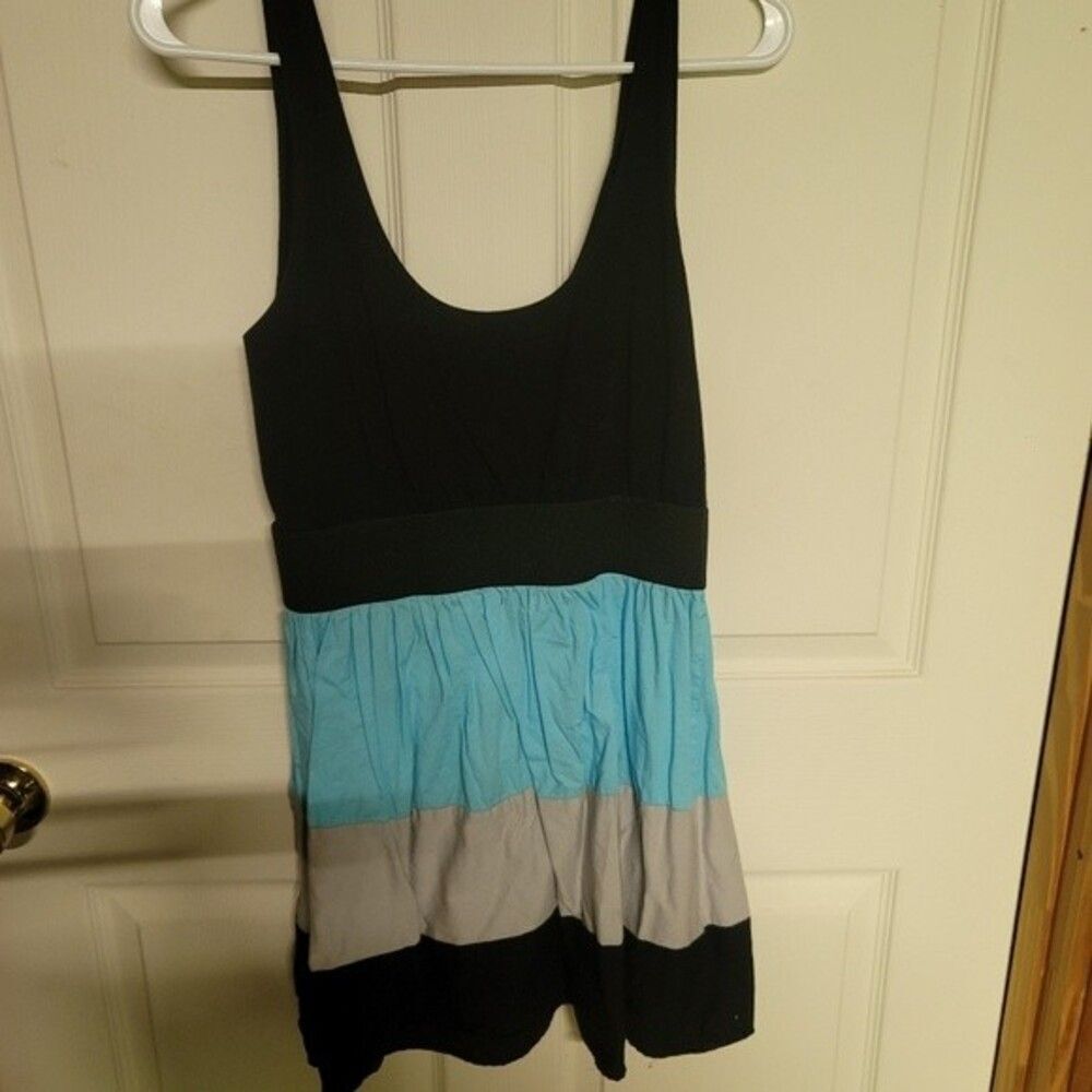~ Rue 21 blue, black, and grey dress